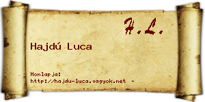 Hajdú Luca névjegykártya