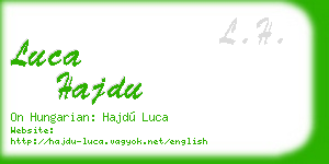 luca hajdu business card